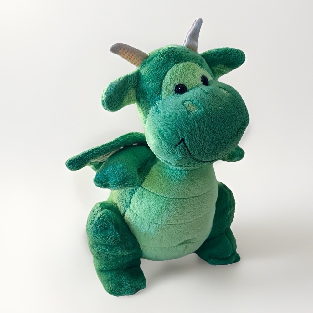 VTG‎ RARE Toys R US Plush Green Dragon Draggie Stuffed Metallic Wings Retired